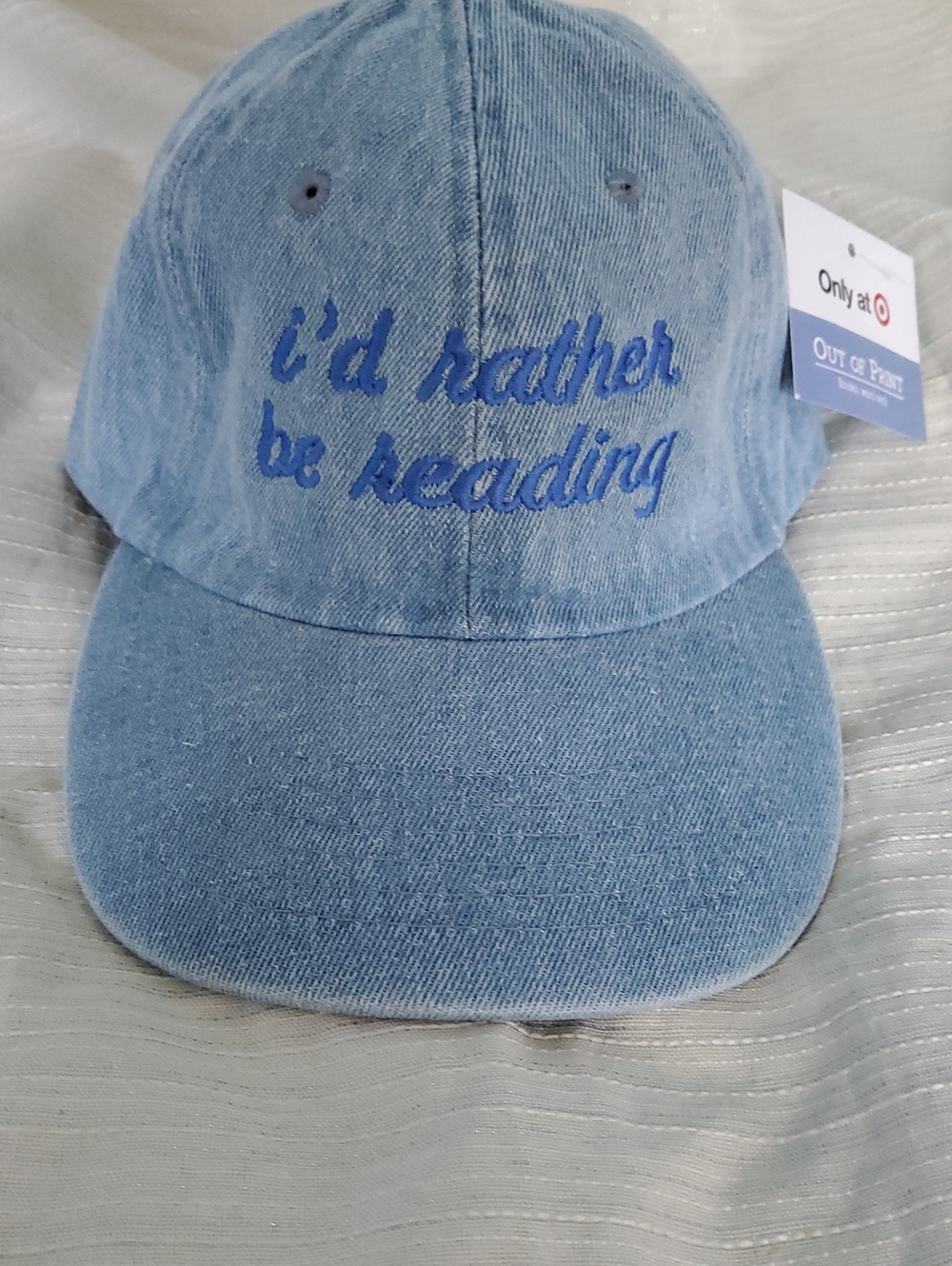 I'd Rather Be Reading Denim Hat Ballcap